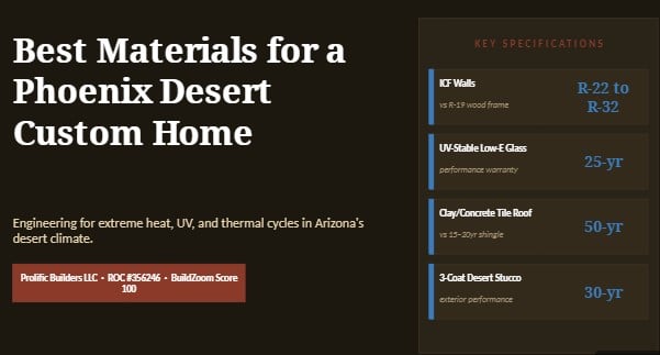 blog best materials custom home phoenix desert climate