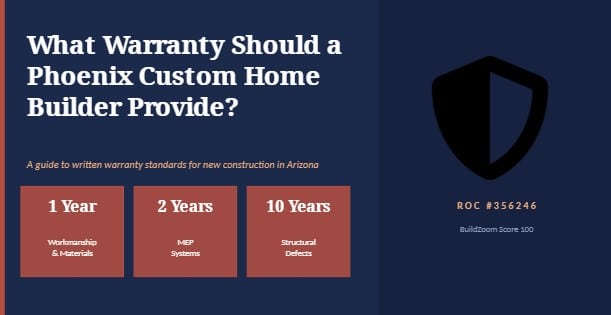 blog warranty custom home builder phoenix new construction