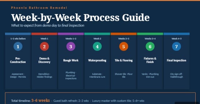 phoenix bathroom remodel process week by week